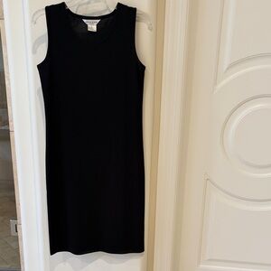 Misook Classic Black Midi Dress